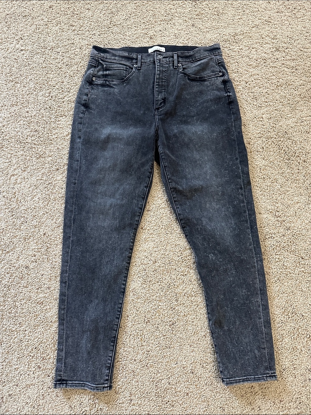 LOFT Women's Black Washed Skinny Jeans